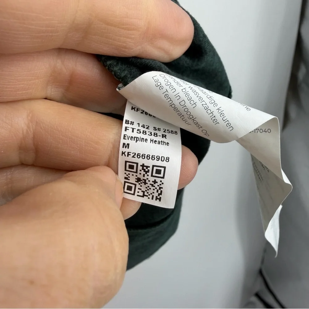 Fabletics Cloud Jersey cropped hoodie everpine heather green‎ sz M